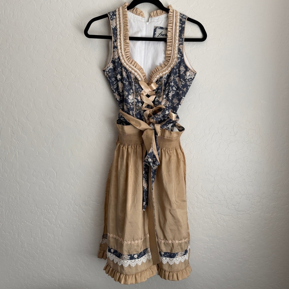 Fuchs Trachtenmoden Authentic Dirndl German Beermaid Dress Sz 32